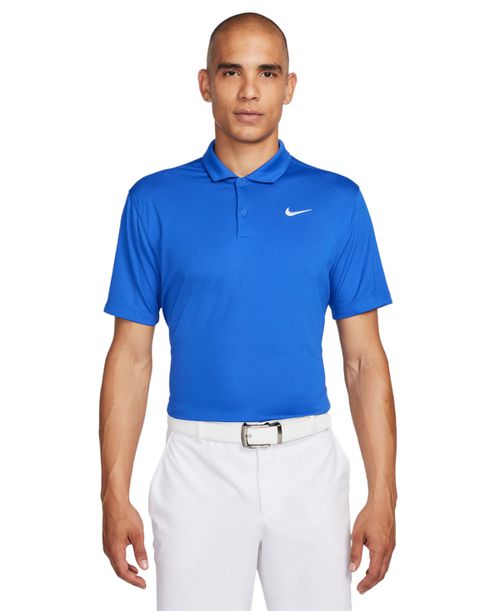 Men's Relaxed Fit Core Dri-fit Short Sleeve Golf Polo Shirt - Game Royal/white