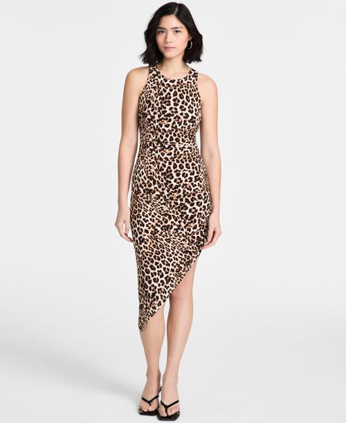 Bar III | Women's Cheetah-Print Asymmetrical Midi Dress, Exclusively at  Macy's - Clara Cheetah A | Realry