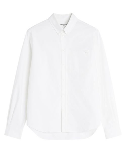 Classic Cotton Shirt with Collar and Button Fastening for Men