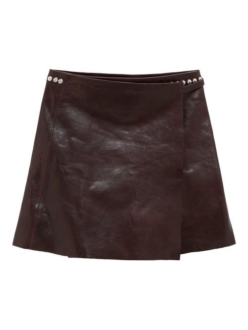 Paloma Wool leather mini skirt - Brown