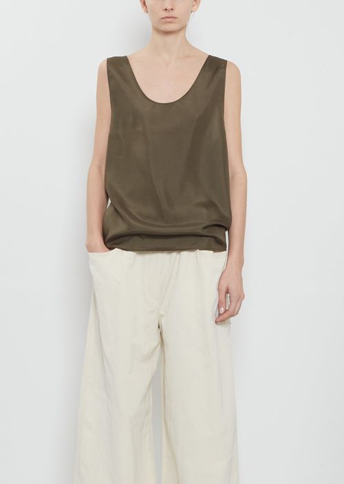 Ter et Bantine Perfect Silk Tank Military Green