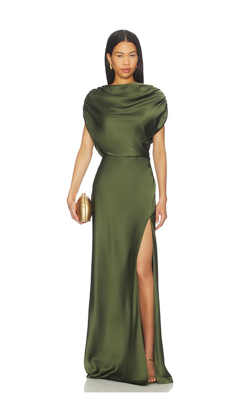 Lovers and Friends Liliana Gown in Dark Green. XS. Also in
