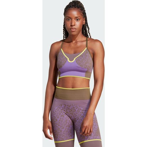 ADIDAS by Stella McCartney Womens TrueStrength Seamless Medium-Support Yoga Sports Bra - Pink - X-Sma