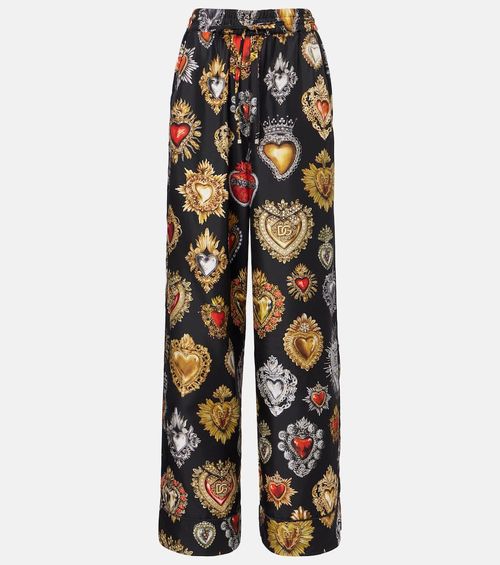 Devotion silk twill palazzo pants
