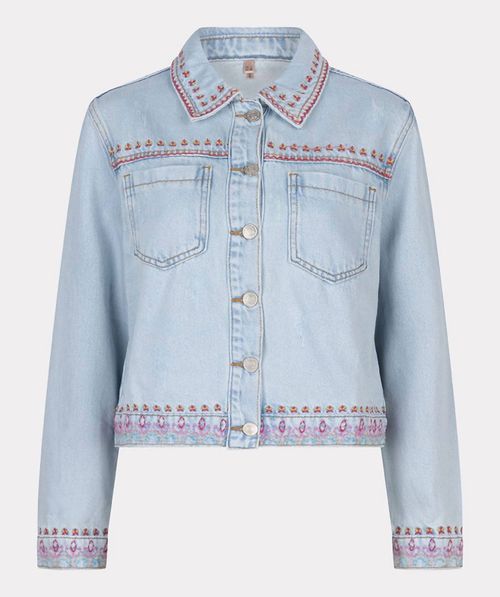 Women's Jonna Jean Embroidery Jacket In Light Blue