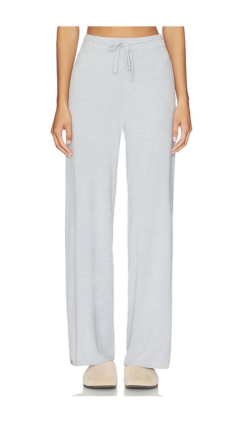 Barefoot Dreams CozyChic Ultra Lite Tie Waist Relaxed Pant in Baby Blue. M. Also in