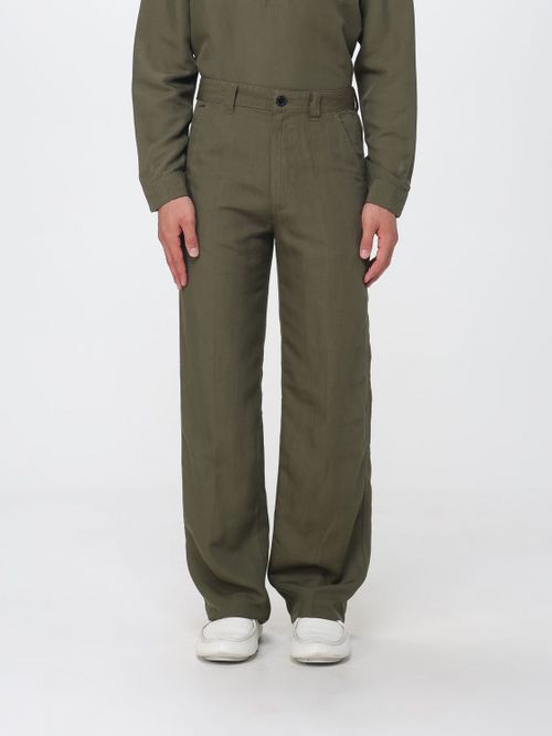 Pants Men color Military