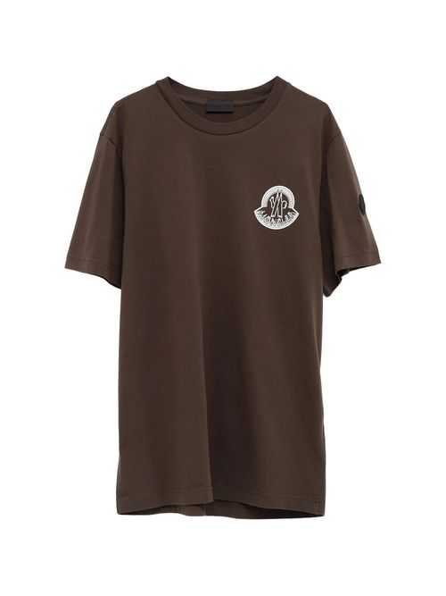 Men's Cotton Crewneck T-Shirt with Printed Logo
