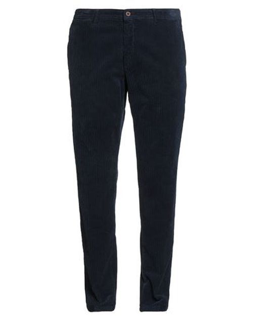 Man Pants Navy Size 40 Cotton, Elastane