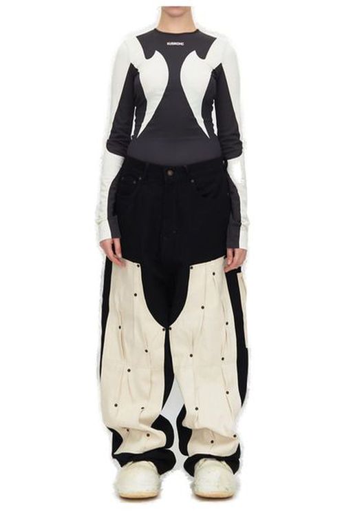 Kusikohc Carpenter Rivet Patched Jeans