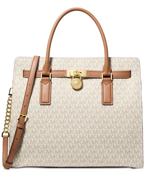 Hamilton Moderne Large Satchel - Vanilla/acorn