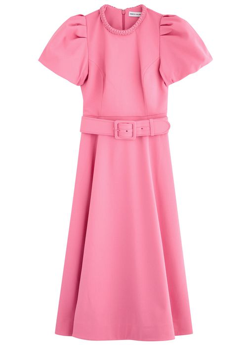 Rosita Belted Crepe Midi Dress