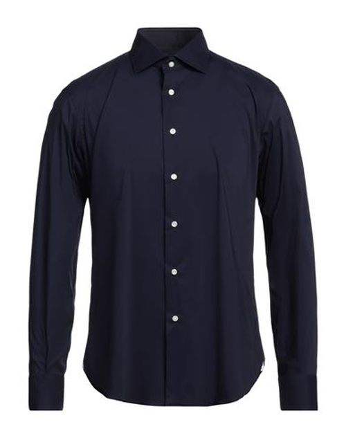 Man Shirt Midnight blue Size 15 ¾ Cotton, Polyester, Elastane