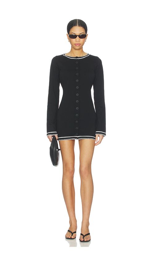 SNDYS Beverly Knit Mini Dress in Black. L also in M, S, XL, XS