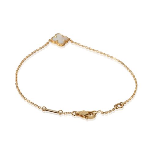Pre-Owned Yellow Gold Mother Of Pearl Sweet Alhambra Bracelet