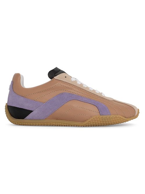 Women's Jump Two-Tone Leather Low-Top Sneakers - Cafe Multi Capuccino