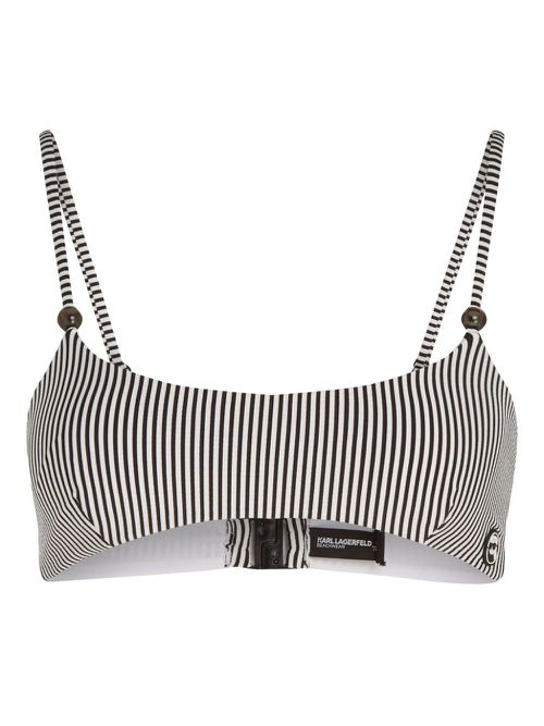 Ikon striped bikini top - Black