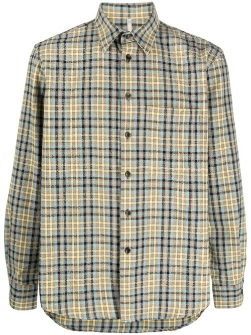 Ace plaid-pattern shirt - Yellow