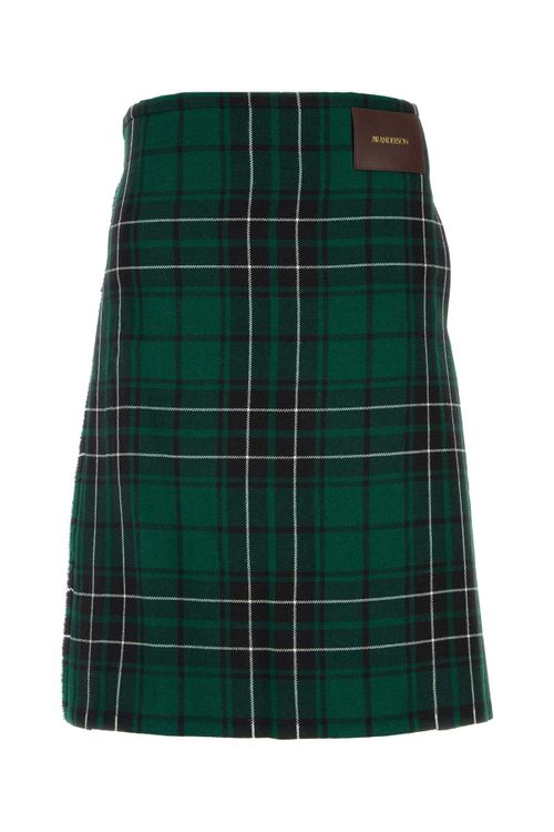 Men's Tartan Wool Kilt Green Sheep Skirt