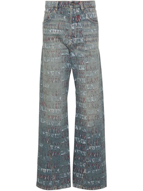 X Future logo-print jeans - Blue