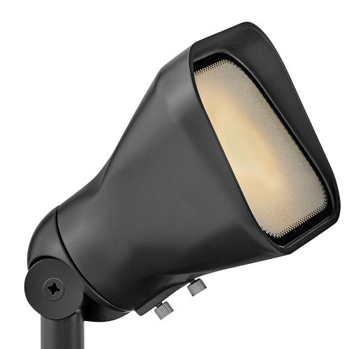 Brass Satin Black LED Flood Light from the Hardy Island Accent Flood Light Collection