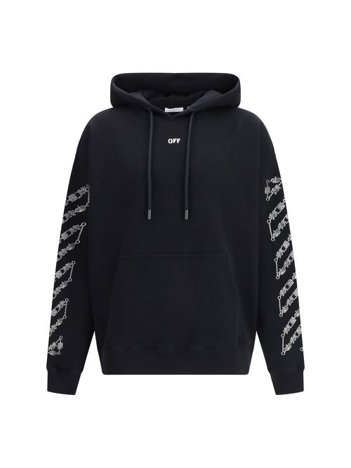 Chain Araldic Arrow Graphic Hoodie — Black