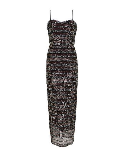 Woman Maxi dress Black Size 8 Polyester