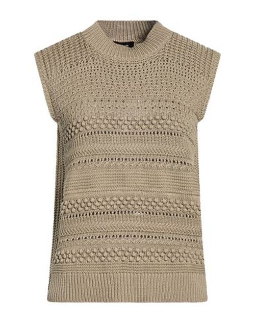 Woman Sweater Khaki Size 10 Cotton