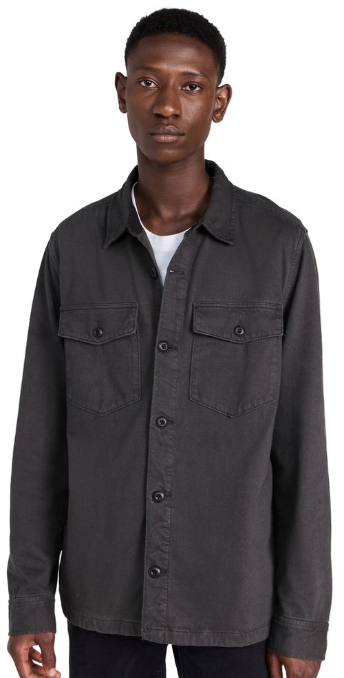 Jersey Shirt Jacket Faded Charcoal S