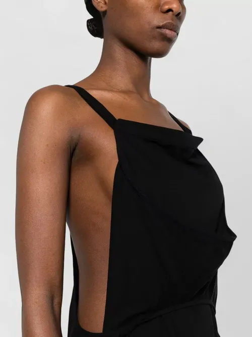 Rick Owens - jersey maxi dress low back cutout slit