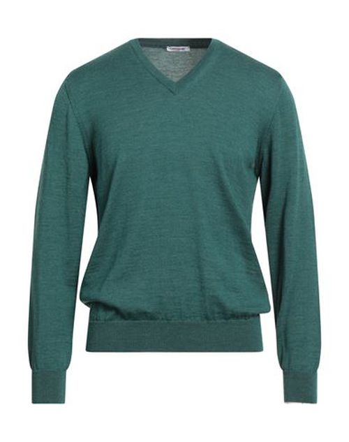 Man Sweater Emerald green Size 40 Merino Wool