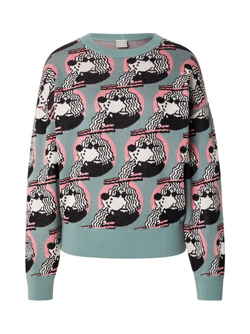 Iriedaily Pullover 'Tilda' blu ciano / rosa antico / nero / bianco