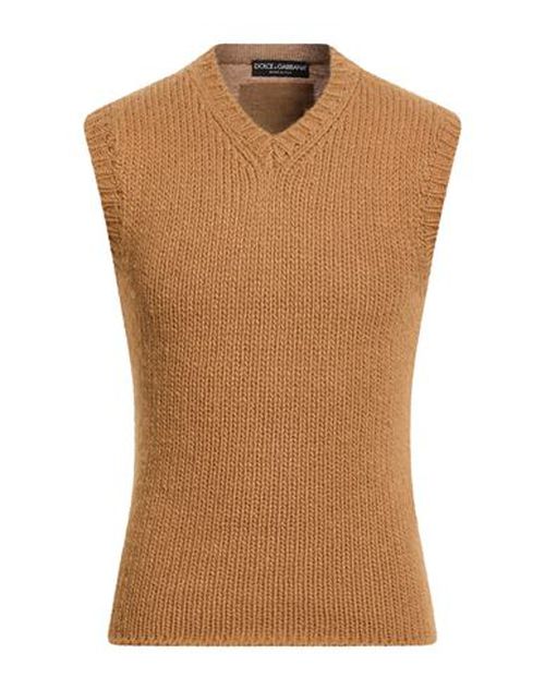 Man Sweater Camel Size 36 Virgin Wool, Acrylic, Alpaca wool