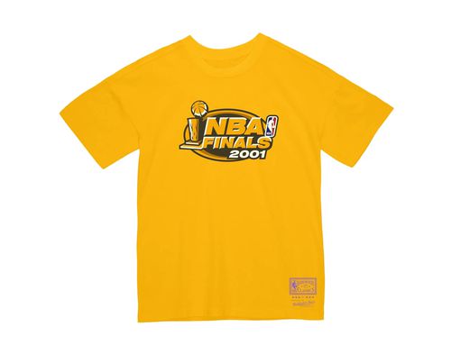 Los Angeles Lakers QS 2001 Finals Men T-Shirt Yellow