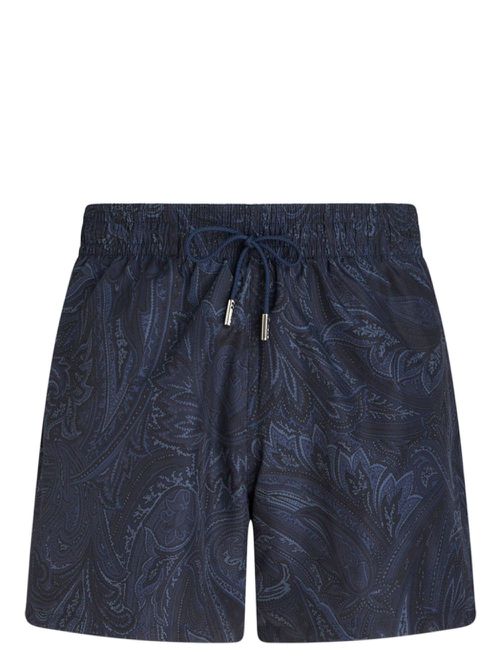 Paisley-print swim shorts - Blue