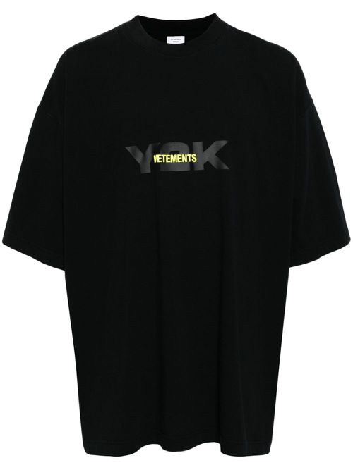 Logo-print cotton T-shirt - Black