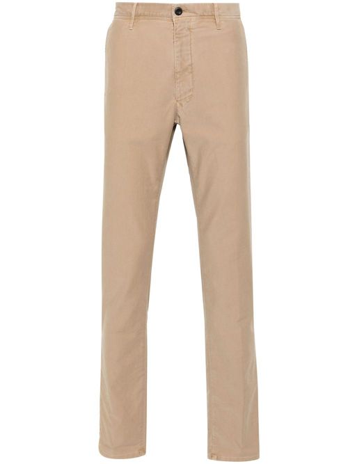 Embroidered-logo trousers - Neutrals