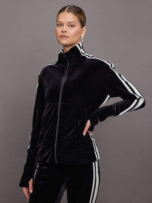 Norma Kamali Side Stripe Turtle Jacket - Black/Offset Stripe