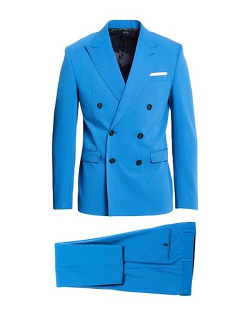 Man Suit Azure Size 36 Polyester, Viscose, Elastane