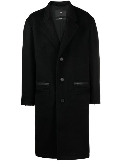 X Adidas tailored single-breasted coat - Black