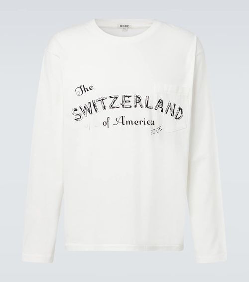 Campground printed cotton jersey T-shirt