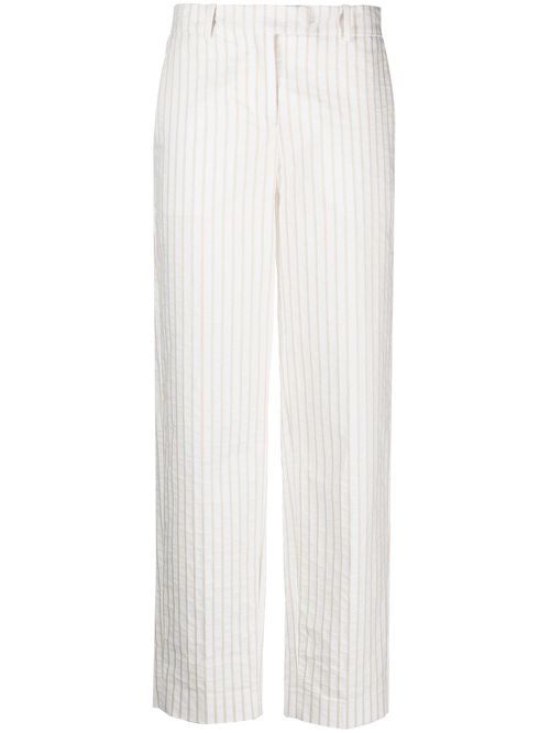 Straight-leg cut trousers - White