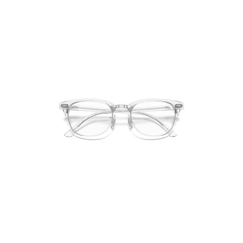 Ray-Ban Clubmaster Optics Eyeglasses White Transparent Frame Clear Lense