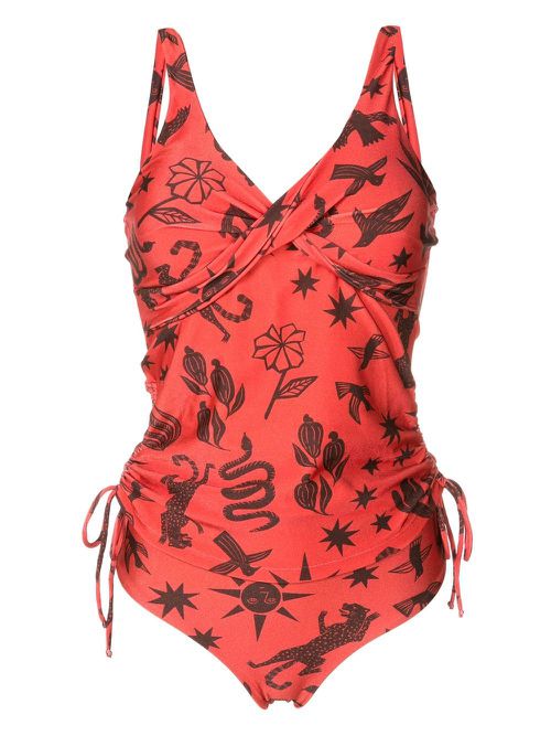 Bruma printed tankini top - Brown