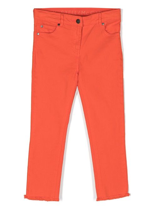 Mid-rise straight-leg jeans - Orange