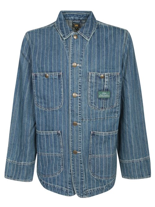 Blue Striped Denim Jacket