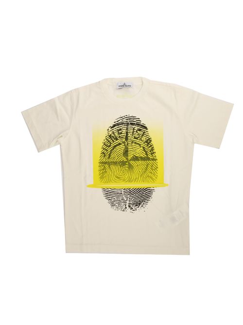 White Short Sleeve T-shirt With Print