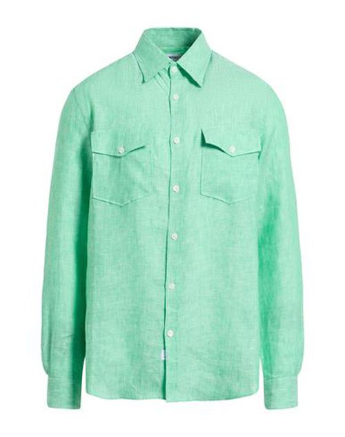 Man Shirt Green Size 15 ½ Linen
