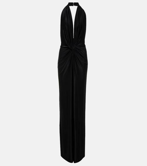 Halterneck jersey jumpsuit