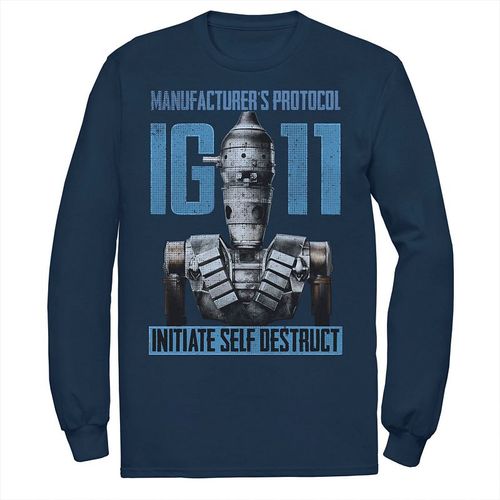 Men's Star Wars The Mandalorian IG-11 Manufacturer's Protocol Tee, : , Blue